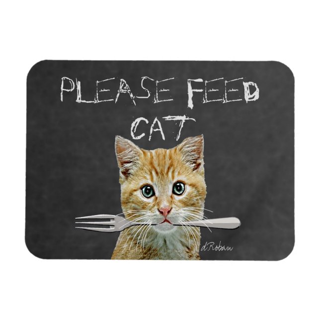 Bitte Füttre Cat Magnet (Horizontal)
