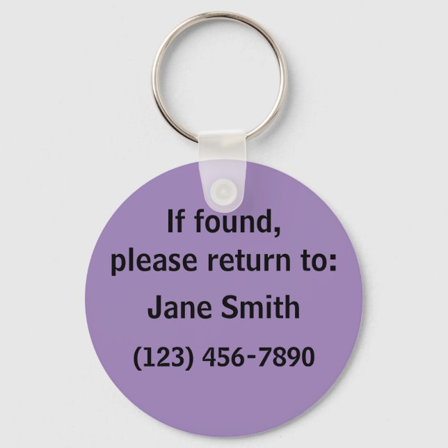 Bitte geben Sie verlorene Schlüssel zurück Schlüss Schlüsselanhänger (Vorderseite)