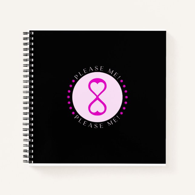 Bitte! Gedreht Notebook Notizbuch (Vorderseite)