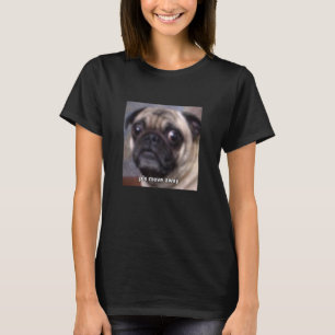 Bitte geh weg Lustiger Hund Pug Unschärfe Meme Lon T-Shirt