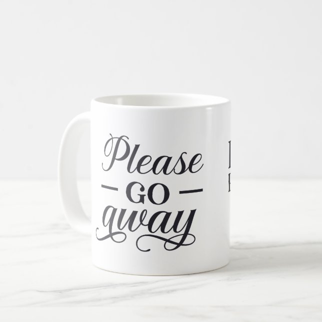 Bitte gehen Sie weg und lesen Sie ein Buch Kaffeetasse (Vorderseite Links)