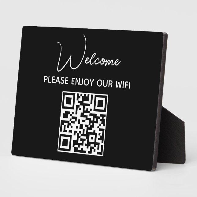 Bitte genießen Sie unser Wifi | WIFI - Begrüßungsc Fotoplatte (Seite)