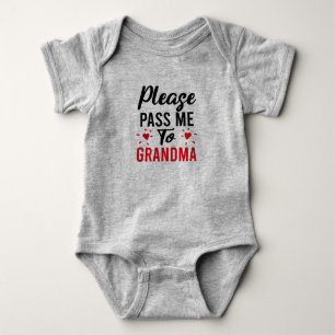 Bitte gib mich an Oma Baby Strampler