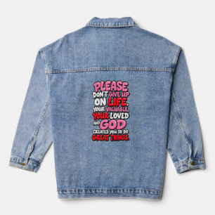 Bitte gib nicht auf jeansjacke
