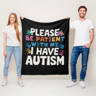 Bitte Haben Sie Geduld, Ich Habe Autismus-Bewussts Fleecedecke