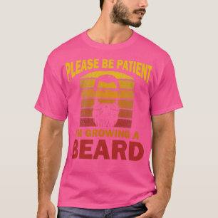 Bitte haben Sie Geduld, wenn Sie einen Bart mit vo T-Shirt