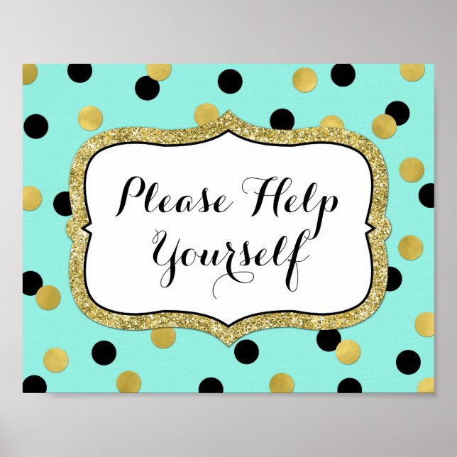 Bitte helfen Sie sich selbst mit Blue Black Gold C Poster (Vorne)
