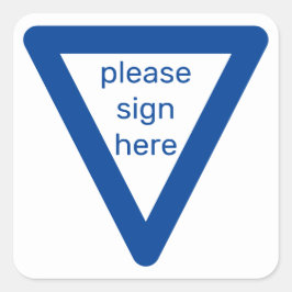 bitte hier aufklebern quadratischer aufkleber