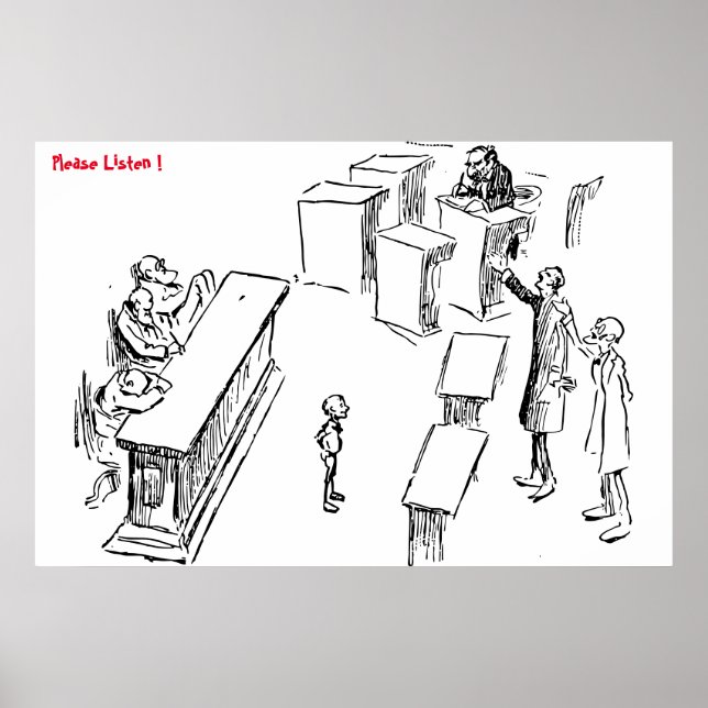 Bitte hör Poster zu (Vorne)