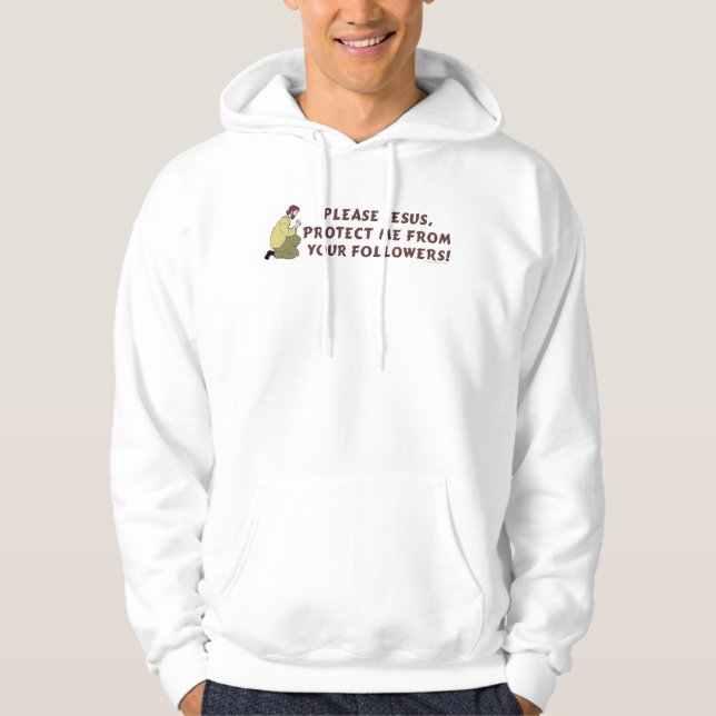 Bitte Jesus Christlicher Spaß Hoodie (Vorderseite)