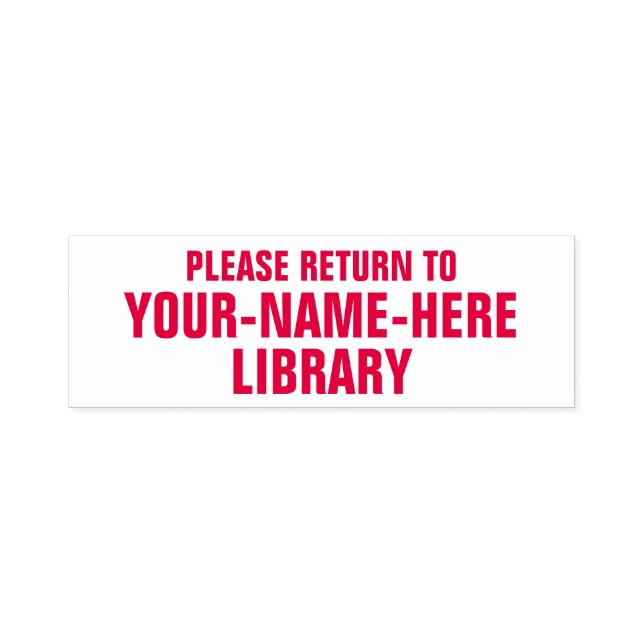 Bitte kehren Sie mit einem beliebigen Bibliotheksn Permastempel (Design)