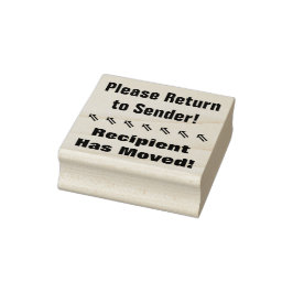 "Bitte kehren Sie zum Absender zurück!", "Der Empf Gummistempel