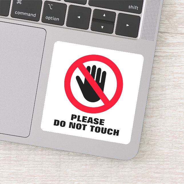 Bitte keine Touch verbotener Vinyl-Aufkleber Aufkleber (Detail)