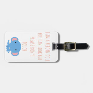 Bitte keine Touch wiedergeben Puppen-Autositzmarke Gepäckanhänger