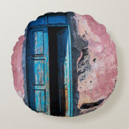 Bitte kommen Sie herein Rundes Kissen