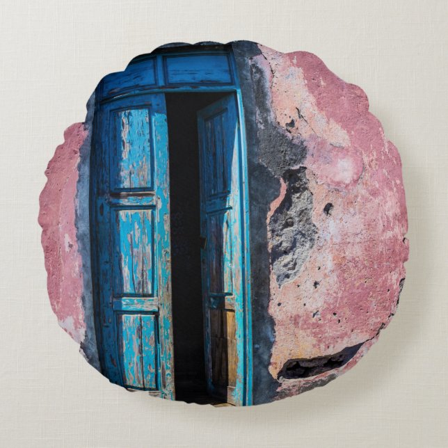 Bitte kommen Sie herein Rundes Kissen (Vorderseite)