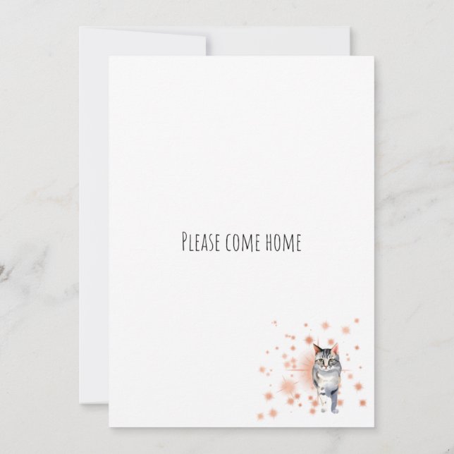 Bitte kommen Sie Zuhause Einladung (Rückseite)