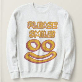 "Bitte lächle!" Niedliches Design. Jetzt kaufen Sweatshirt