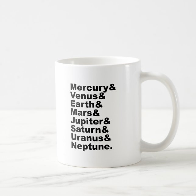 Bitte laden Sie Pluto nicht zu unserem 8 Planeten  Kaffeetasse (Rechts)