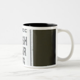 Bitte Leine Ihr Hundezeichen Zweifarbige Tasse