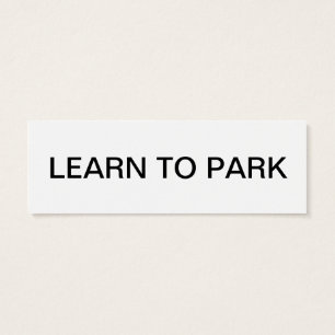 Bitte lernen Sie zu parken