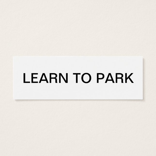 Bitte lernen Sie zu parken (Rückseite)