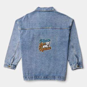 Bitte lieben Sie den Rettungshund Jeansjacke