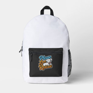 Bitte lieben Sie Rettungshunde Bedruckter Rucksack