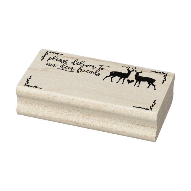 Bitte liefern Sie an unsere Briefmarke für Rehfreu Gummistempel (Stempel)