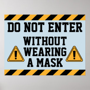 Bitte Maske tragen Poster