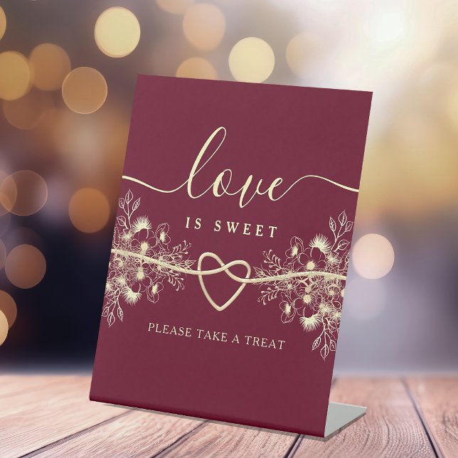 Bitte nehmen Sie eine Leckerei Hochzeit. Sockelschild (Von Creator hochgeladen)