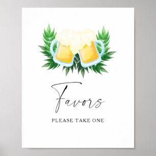 Bitte nehmt euch ein Bier Geschenk zur Hochzeits-P Poster