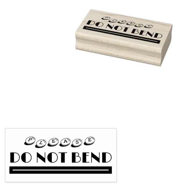 Bitte nicht biegen gummistempel (Stempel)