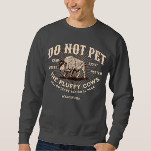 Bitte nicht die flauschigen Kühe streicheln Yellow Sweatshirt