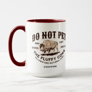 Bitte nicht die flauschigen Kühe streicheln Yellow Tasse