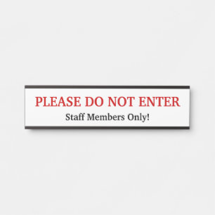 "BITTE NICHT EINTRAGEN"-Türzeichen Türschild