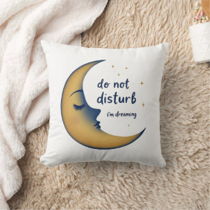 Bitte nicht stören Ich träume Eleganter Mond Stern Kissen