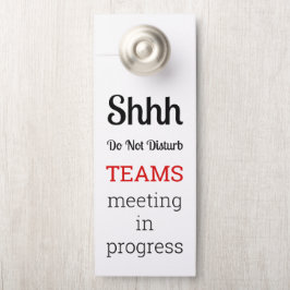 Bitte nicht stören - Teams-Meeting ist im Gange Türanhänger