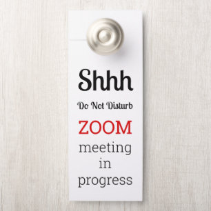 Bitte nicht stören Zoom-Meeting ist im Gange Türanhänger