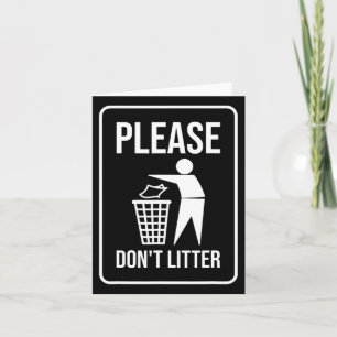 Bitte Nicht Wegwerfen Schild Earth Day Recycling  Karte