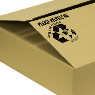 Bitte Recycle mir, es gibt keinen Planeten B. Dank Gummistempel