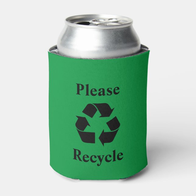 Bitte Recycle mit Recycelnd Symbol Dosenkühler (Kanne Vorderseite)