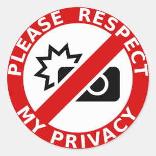 Bitte respektieren Sie die Privatsphäre Runder Aufkleber