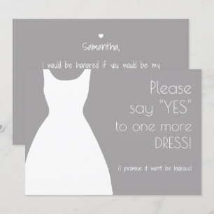 Bitte sagen Sie Ja noch ein Kleid Bridesmaid Vorsc Einladung