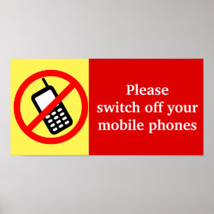 Bitte schalten Sie Ihre Mobiltelefone aus Poster