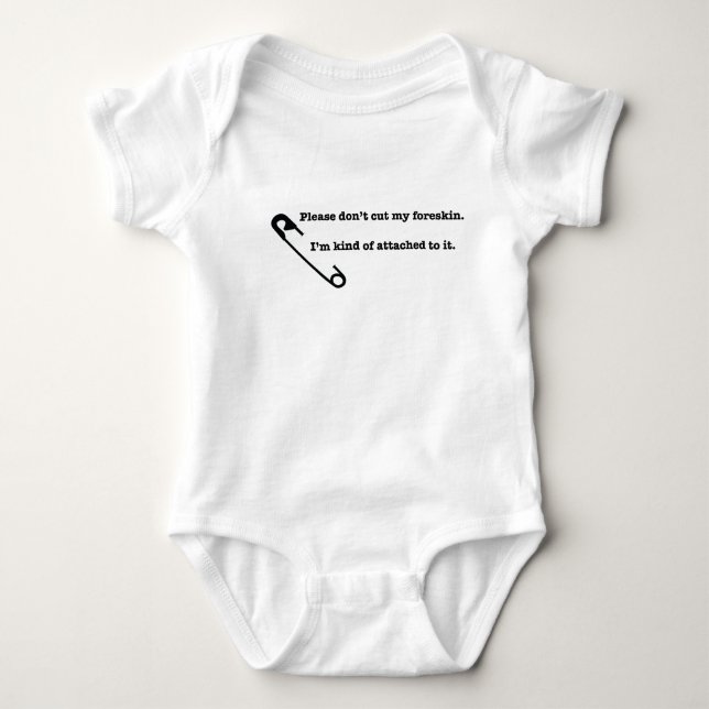 Bitte schneiden Sie nicht meinen Foreskin! Baby Strampler (Vorderseite)