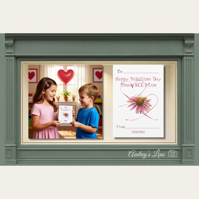 "Bitte sei mein" Blumen-Klassenzimmer Valentinskar Mitteilungskarte (Von Creator hochgeladen)