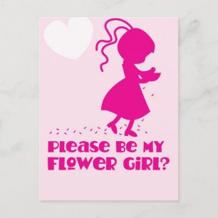 Bitte sei meine Blumenmädchen-Grußkarte Postkarte