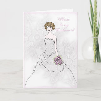 Bitte sei meine Brautjungfrau Einladung