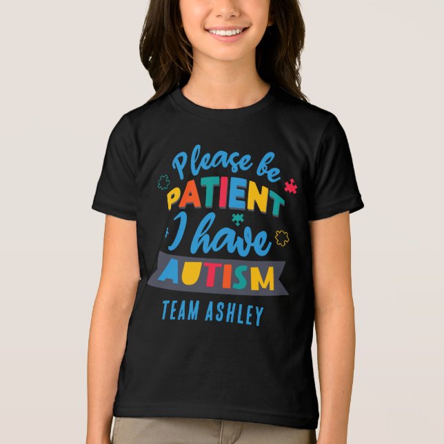 Bitte seien Sie geduldig, dass ich Autismus indivi Tri-Blend Shirt (Vorderseite)